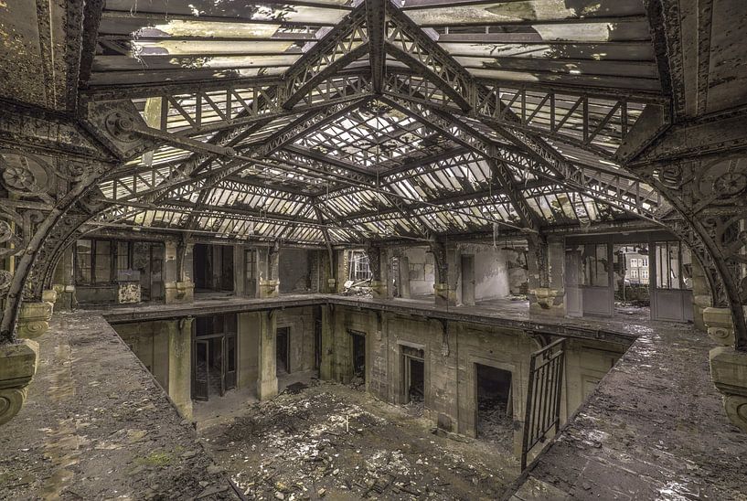 Stunning glass dome in abandoned office building by Kristel van de Laar