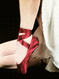 Chaussure de danse d'une danseuse (chaussure de balerina)