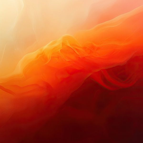 Orange Waves by Modern Collection