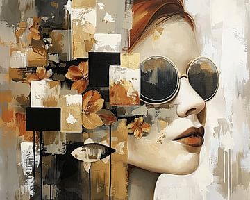 Retro Shades Floral van De Mooiste Kunst