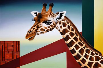 Giraffe met geometrische vormen van Art & Soul Creations