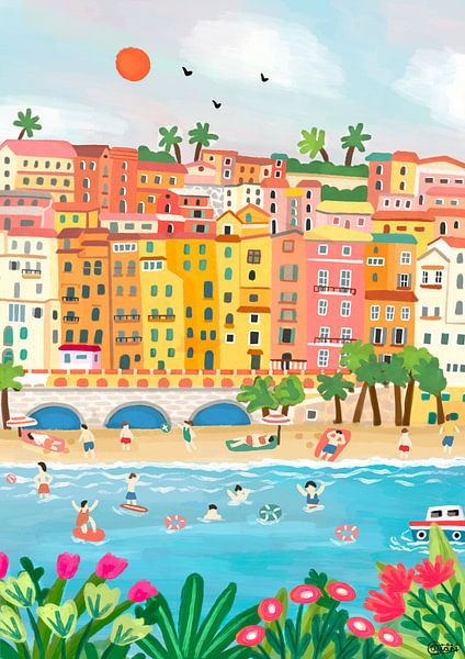 Sommer in Menton von Nidhi Kachhadiya