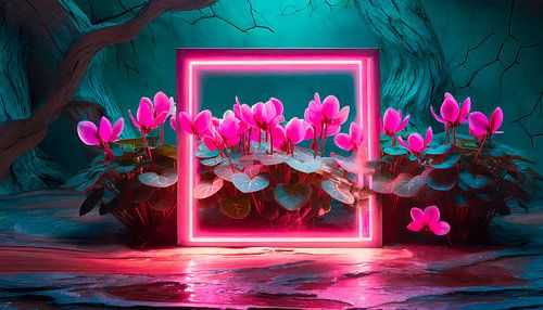 Fleurs avec éclairage