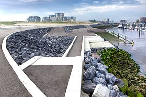 Panorama de la tête du port au port de plaisance de Cadzand