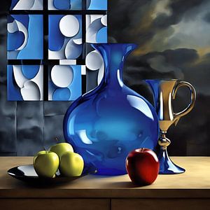 Verre et pommes