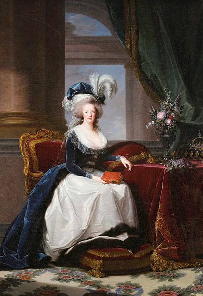 Porträt von Marie Antoinette, Königin von Frankreich, Élisabeth Vigée-Le Brun von Meesterlijcke Meesters