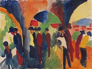 AUGUSTUS MACKE, Unter den Thuner Torbögen (ein Motiv für einen Wanderer), 1913