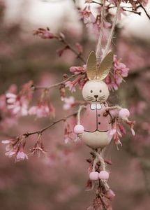 der Osterhase in einem rosa Traum