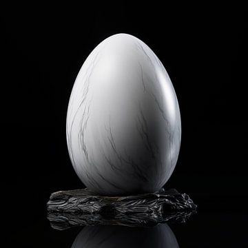 Egg marble portrait by The Xclusive Art