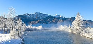 Frosty winter day at Kochelsee by Manfred Schmierl