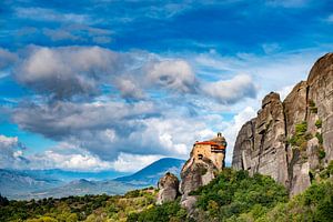 The Saint Nicolas Meteora Monastery in Kalampaka Greece. by Ron van der Stappen