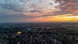 Sunset over Kerkdriel: evening glow over the Village by Franklin Driessen