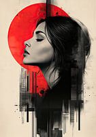 A Portrait in Red and Black