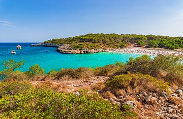 Cala S'Amarador, Mondrago Natuurpark op Mallorca Spanje, Balearen, Middellandse Zee van Alex Winter