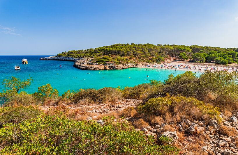 Cala S'Amarador, parc naturel de Mondrago à Majorque Espagne, îles Baléares, mer Méditerranée par Alex Winter