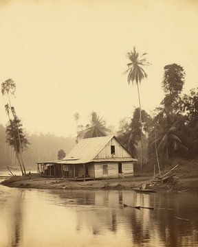 Vintage: huis bij de Surinamerivier van Studio Allee