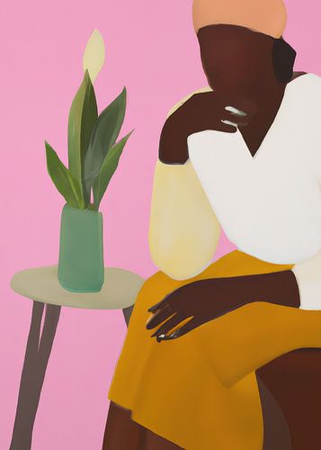 Illustration bohème aux couleurs pastel