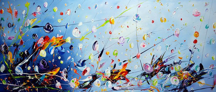 Colorful Flowers by Gena Theheartofart