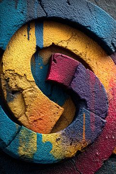 kunst met kleur abstract van Egon Zitter