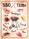 BBQ barbecuetijd van Printed Artings thumbnail