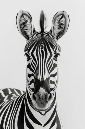 Zebra in zwart-wit