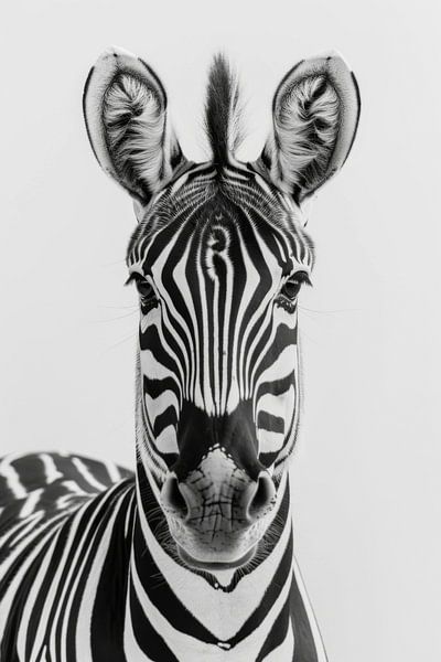 Zebra in black and white by Poster Art Shop