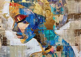 Modern Woman With Gold Details by Eye catching paintings