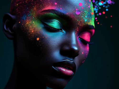 Surrealistische donkere vrouw