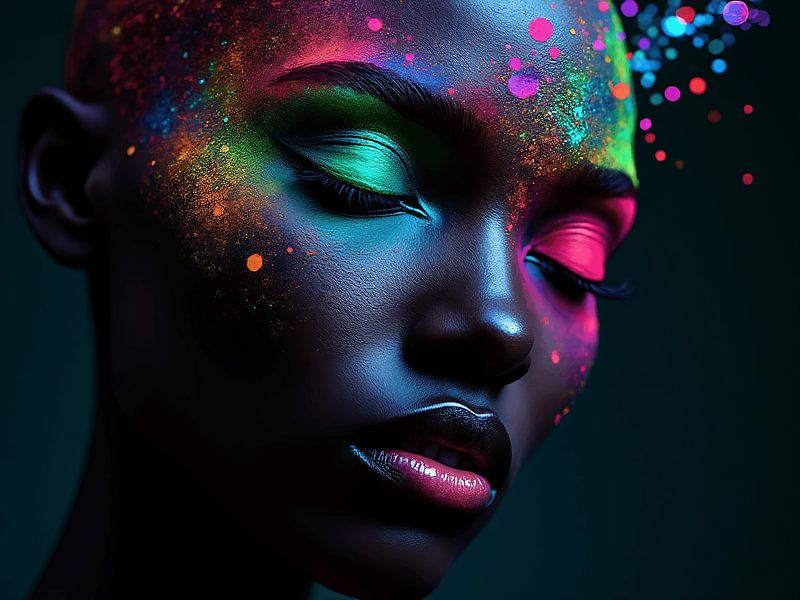 Surrealistische donkere vrouw van The Photo Artist