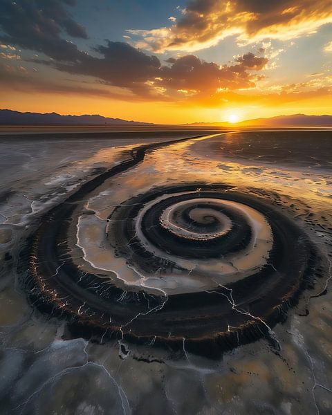 Schneckenform im Sand von fernlichtsicht