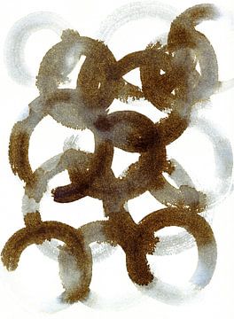 Spinning  abstraktes Tuschegemälde von Karen Kaspar