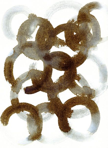 Peinture abstraite à l'encre de Chine Spinning par Karen Kaspar