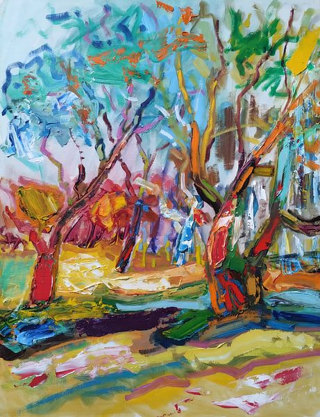 Niederländische Bäume Wald von Simon Borst