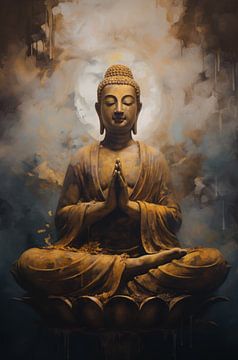 Buddha's Mondschein Meditation von Emil Husstege