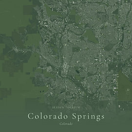Vintage map of Colorado Springs, United States by Prints of Place