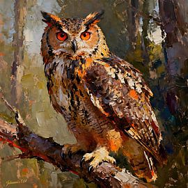 Wildlife - Untamed Grace - Owl 3 by Johannas Art Creations