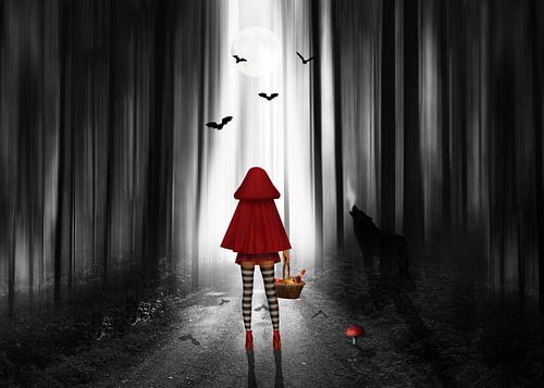Little Red Riding Hood on high heels