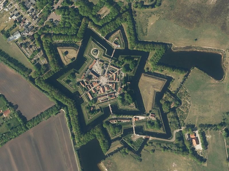Aerial photo of Bourtange by Maps Are Art