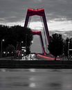 Willemsbrug Rotterdam zwart-wit-rood par Edwin Muller Aperçu