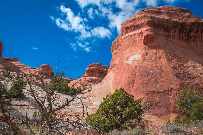 Indrukwekkende rotsen in Arches National Park van Rietje Bulthuis