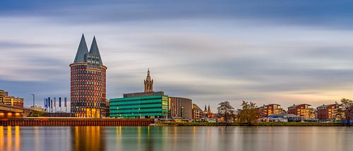 Skyline Roermond, long exposure sunset
