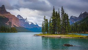Spirit Island, Jasper Nationalpark, Alberta, Kanada.