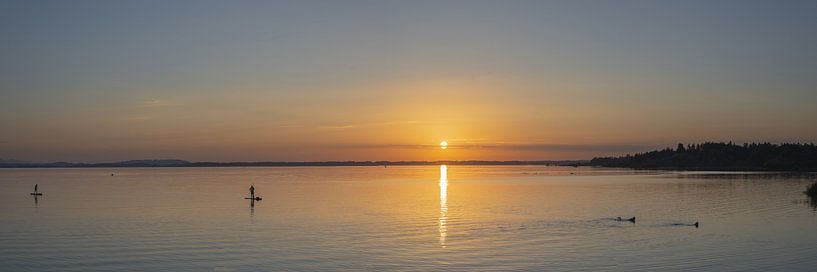 Sunset at Lake Chiemsee by Walter G. Allgöwer