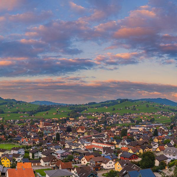 Appenzell bij zonsondergang van Henk Meijer Photography