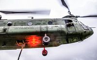 Chinook transporthelikopter tijdens een logistieke oefening