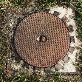 Closing cover between grass by MMFoto