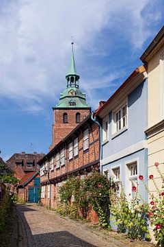 Historische huisgevels in de oude stad, Lüneburg