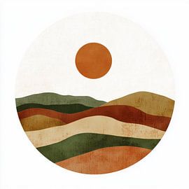 Wüstenlandschaft Sonne von Poster Art Shop