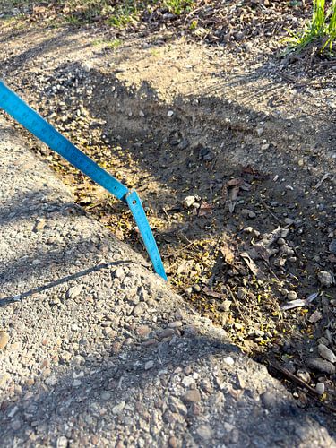 Pothole op een Duitse weg