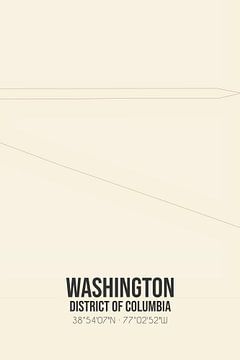 Vintage map of Washington (District of Columbia), USA. by Rezona